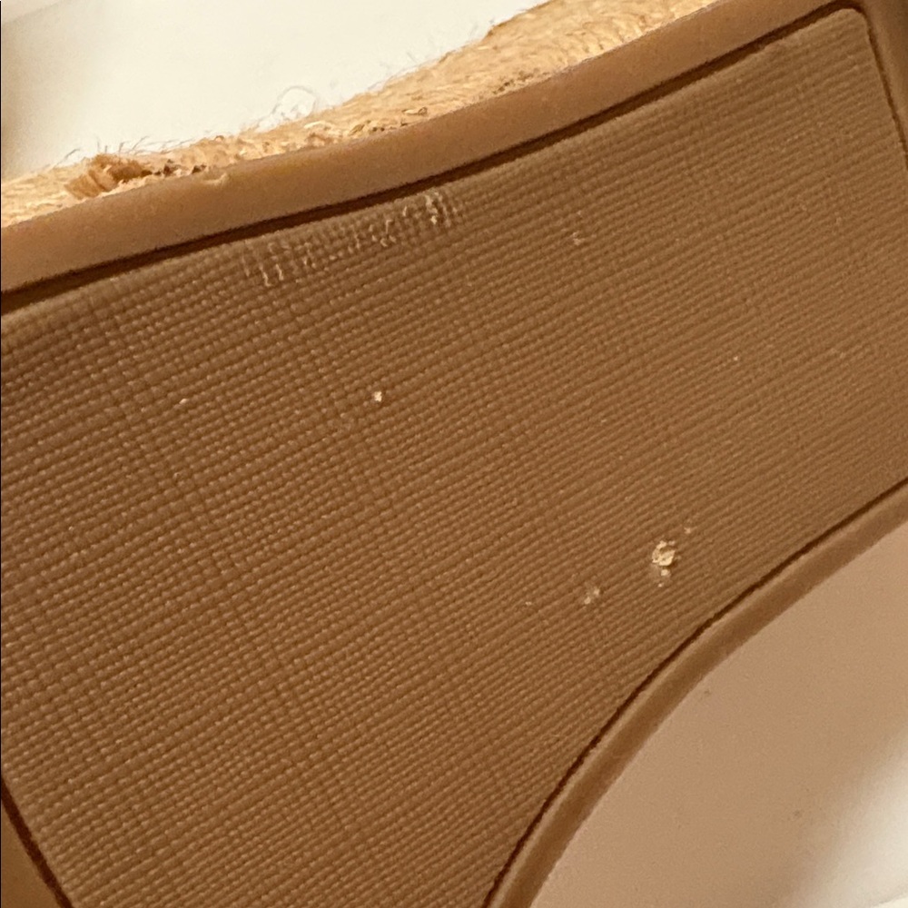 Franco Sarto Camera Tan Leather Espadrille Wedges - Picture 6 of 8